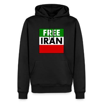 Free iran - Männer Premium Bio Hoodie - Schwarz - Vorne - Nico (187cm)