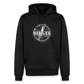 Zweiradmechanikermeister 2024 - Männer Premium Bio Hoodie - Schwarz - Vorne - Nico (187cm)