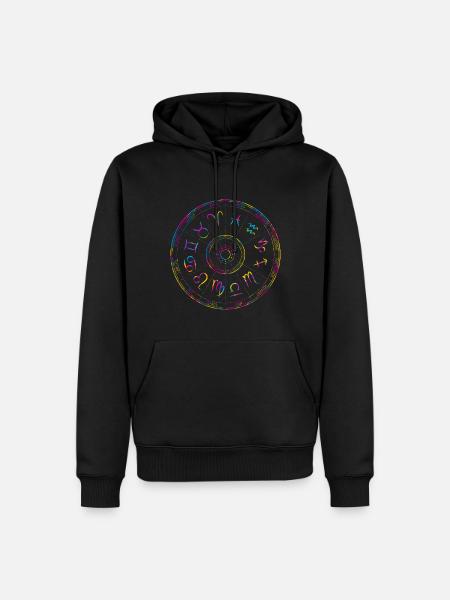 Zodiac Gyro Design - Men’s Premium Organic Hoodie - black