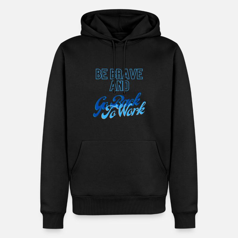 Reprise travail 5 - Sweat à capuche Premium bio Homme - noir