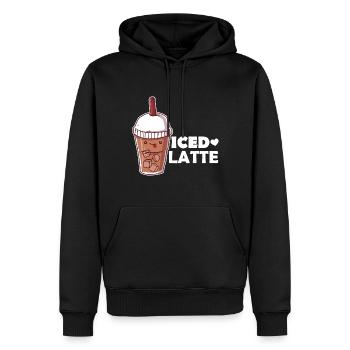 Eiskaffee Kawaii Kaffee Anime Otaku - Männer Premium Bio Hoodie - Schwarz - Vorne - Nico (187cm)