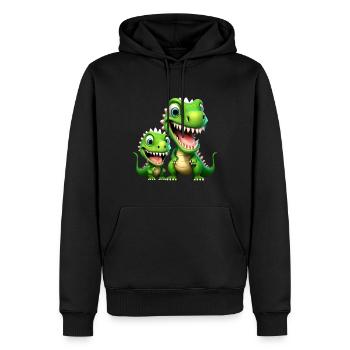 Dinosaur Baby Tyrannosaurus Two Dino T-Rex - Men’s Premium Organic Hoodie - black - Front - Nico (187cm)
