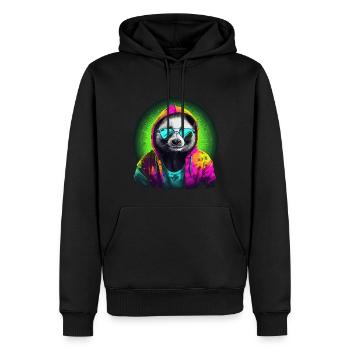 Panda Bear Lunettes de soleil Bambou Cool Panda - Sweat à capuche Premium bio Homme - noir - Devant - Nico (187cm)