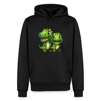 Dinosaur Baby Tyrannosaurus Two Dino T-Rex - Men’s Premium Organic Hoodie - black - Front - Nico (187cm)