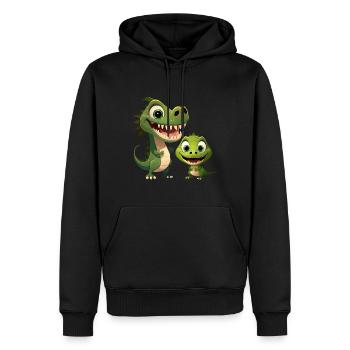 Dinosaur Baby Tyrannosaurus Two Dino T-Rex - Men’s Premium Organic Hoodie - black - Front - Nico (187cm)