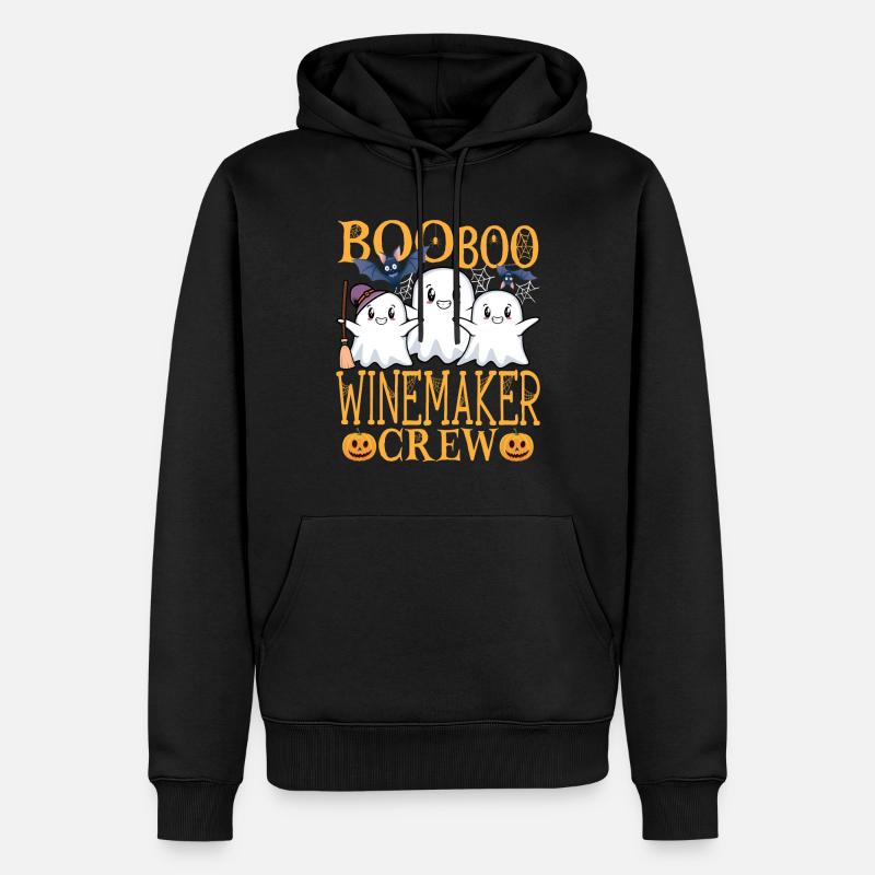 Winzer uu Lustiger Winzer - Männer Premium Bio Hoodie - Schwarz