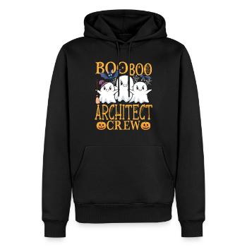 Architecte uu Drôle d’architecte - Sweat à capuche Premium bio Homme - noir - Devant - Nico (187cm)