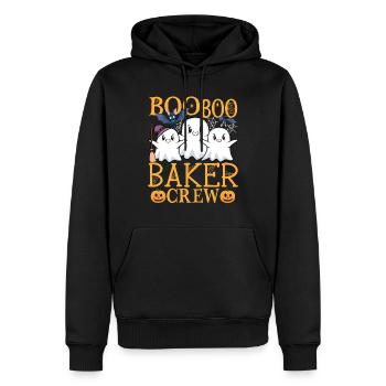 Bäcker uu Lustiger Bäcker - Männer Premium Bio Hoodie - Schwarz - Vorne - Nico (187cm)