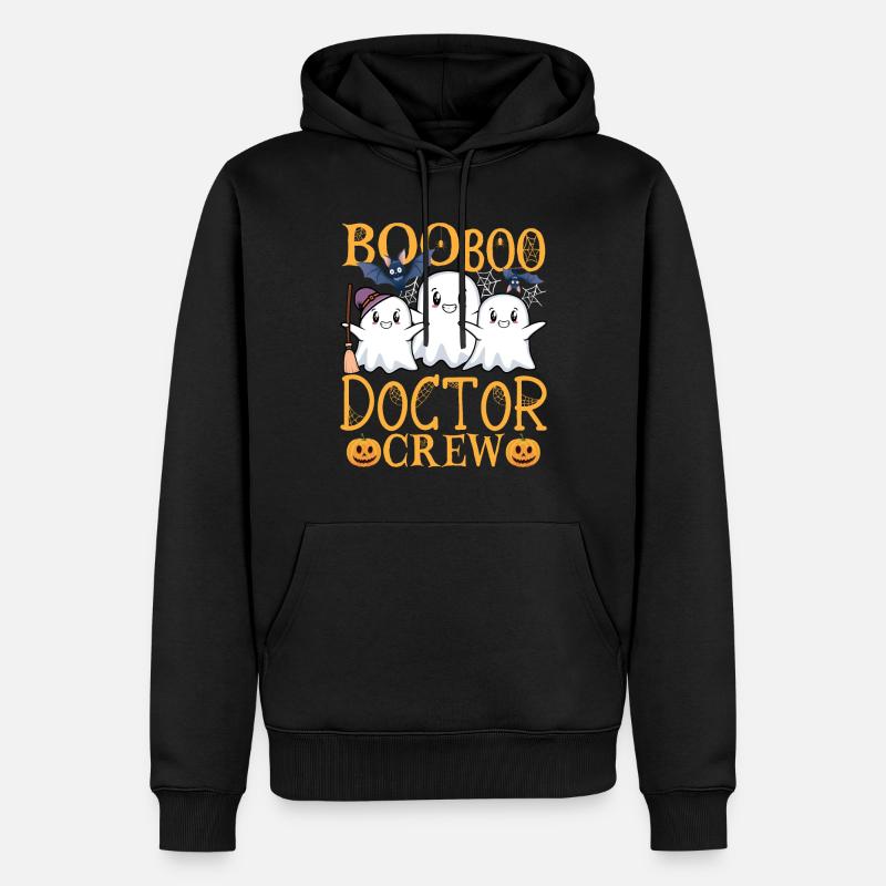 Doktor uu Lustig Doktor - Männer Premium Bio Hoodie - Schwarz