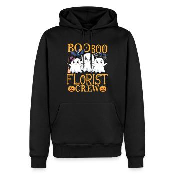 Florist Floristin uu Lustiger Florist - Männer Premium Bio Hoodie - Schwarz - Vorne - Nico (187cm)