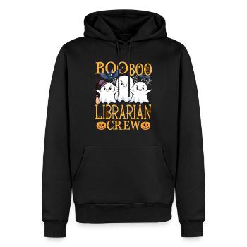 Bibliothekar Uu Lustiger Bibliothekar - Männer Premium Bio Hoodie - Schwarz - Vorne - Nico (187cm)