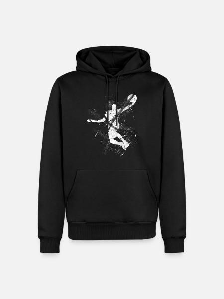Basketteur Basketteur Dunking Grunge Splash - Sweat à capuche Premium bio Homme - noir