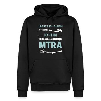 Lasst mich durch ich bin MTRA Radiologie - Männer Premium Bio Hoodie - Schwarz - Vorne - Nico (187cm)