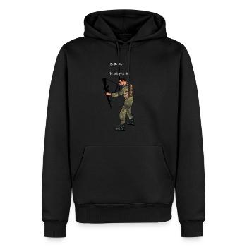 BW Kevin - Männer Premium Bio Hoodie - Schwarz - Vorne - Nico (187cm)