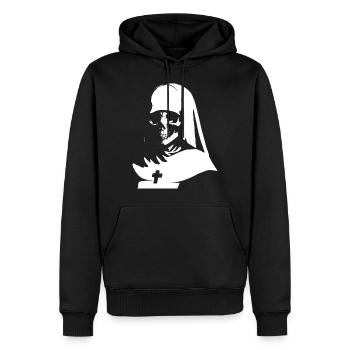 Entfessle deine innere Dunkelheit Satanische Nonne, okkult, - Männer Premium Bio Hoodie - Schwarz - Vorne - Nico (187cm)