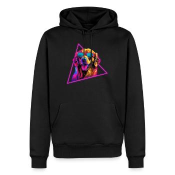 Labrador Retriever With Sunglasses - Men’s Premium Organic Hoodie - black - Front - Nico (187cm)