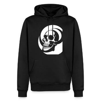 Horror Skull Skull Art Skull Gothic Heavy Metal - Men’s Premium Organic Hoodie - black - Front - Nico (187cm)