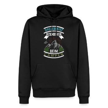 DAS LEBEN IST EINFACH BESSER BEIM CAMPEN - Camping - Männer Premium Bio Hoodie - Schwarz - Vorne - Nico (187cm)