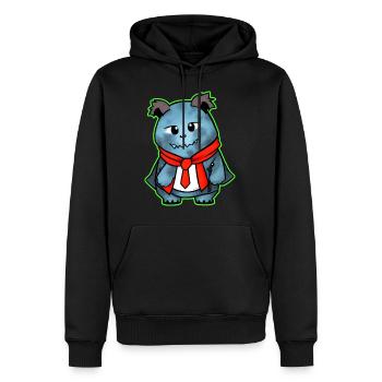 Cute Creepy Monster Zombie Horror Teddy Bear - Men’s Premium Organic Hoodie - black - Front - Nico (187cm)