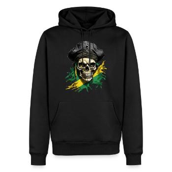 Aventure pirate en Jamaïque - Sweat à capuche Premium bio Homme - noir - Devant - Nico (187cm)