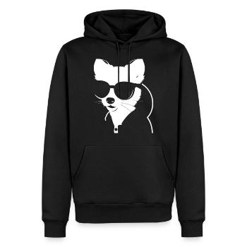 Ferret Wearing Sunglasses Cool Ferrets - Men’s Premium Organic Hoodie - black - Front - Nico (187cm)