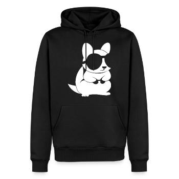 Funny Squirrel Wearing Sunglasses Squirrels - Men’s Premium Organic Hoodie - black - Front - Nico (187cm)