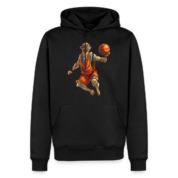 Joueur de basket-ball Camel - Sweat à capuche Premium bio Homme - noir - Devant - Nico (187cm)