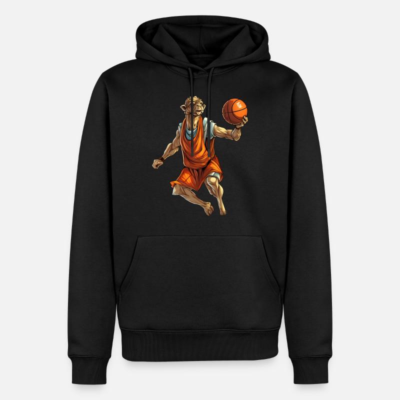 Joueur de basket-ball Camel - Sweat à capuche Premium bio Homme - noir