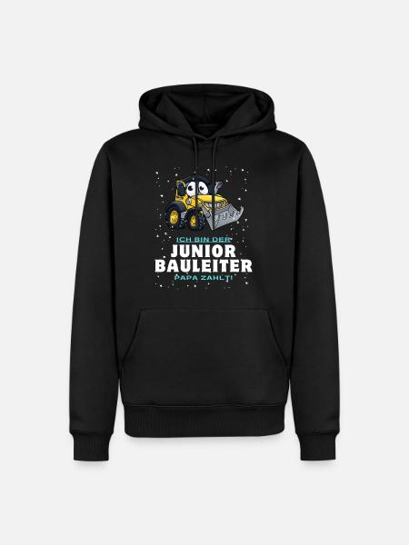 Junior Bauleiter - Männer Premium Bio Hoodie - Schwarz