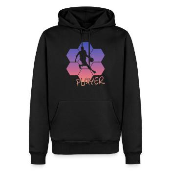 Basketball - Männer Premium Bio Hoodie - Schwarz - Vorne - Nico (187cm)
