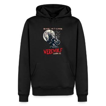 Werewolf - Männer Premium Bio Hoodie - Schwarz - Vorne - Nico (187cm)
