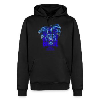 Brave Beast Unleashed - Männer Premium Bio Hoodie - Schwarz - Vorne - Nico (187cm)