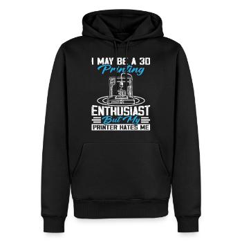 Impression 3D pour les hommes et les femmes Amateurs d’imprimantes 3D - Sweat à capuche Premium bio Homme - noir - Devant - Nico (187cm)