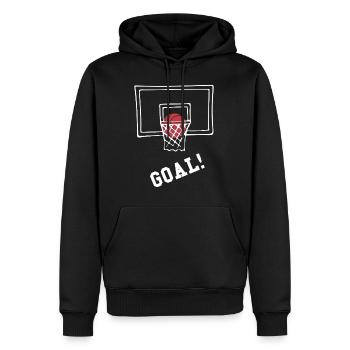 Basketball Goal - Men’s Premium Organic Hoodie - black - Front - Nico (187cm)