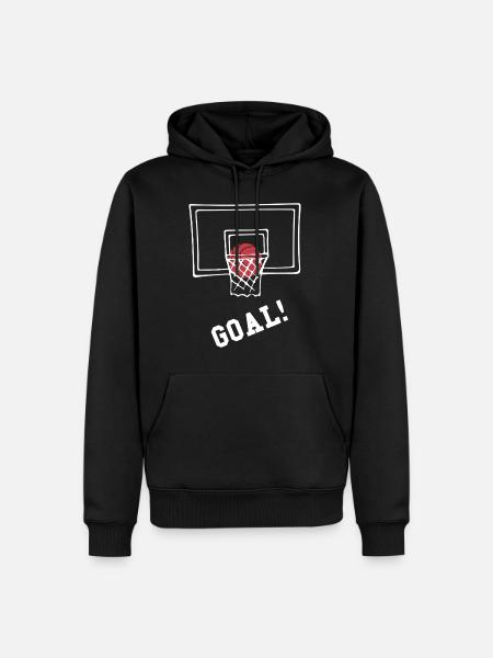 Basketball Goal - Men’s Premium Organic Hoodie - black