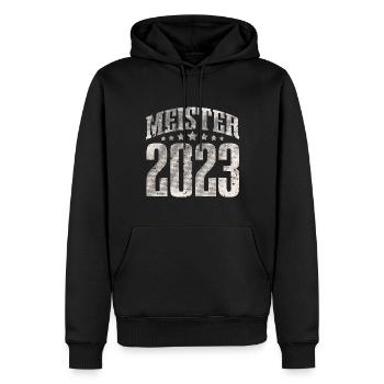 Meister 2023 Meisterprüfung Meisterbrief - Männer Premium Bio Hoodie - Schwarz - Vorne - Nico (187cm)