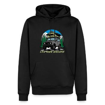 Landy Camping Dachzelt Bestseller Live Your Dreams - Männer Premium Bio Hoodie - Schwarz - Vorne - Nico (187cm)