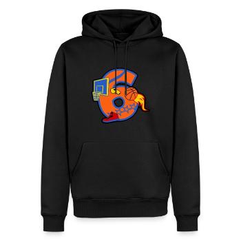 Basketball 6. Geburtstagsparty Nummer 6 - 6 Jahre - Männer Premium Bio Hoodie - Schwarz - Vorne - Nico (187cm)