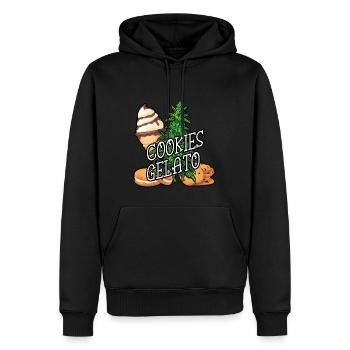 Cannabis Cookies Gelato - Men’s Premium Organic Hoodie - black - Front - Nico (187cm)