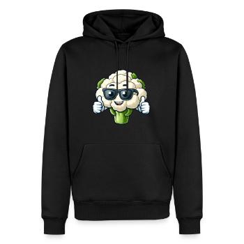 Cool Cauliflower Vegan Thumbs Up Lunettes de soleil - Sweat à capuche Premium bio Homme - noir - Devant - Nico (187cm)