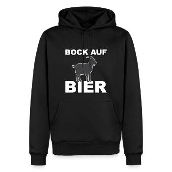 Bock auf Bier - Männer Premium Bio Hoodie - Schwarz - Vorne - Nico (187cm)