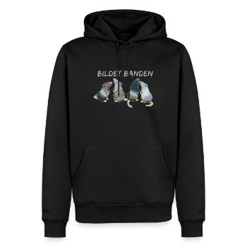 Ratten - Bildet Banden - Männer Premium Bio Hoodie - Schwarz - Vorne - Nico (187cm)