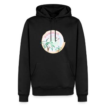 T-shirt aquarelle d’été - Sweat à capuche Premium bio Homme - noir - Devant - Nico (187cm)