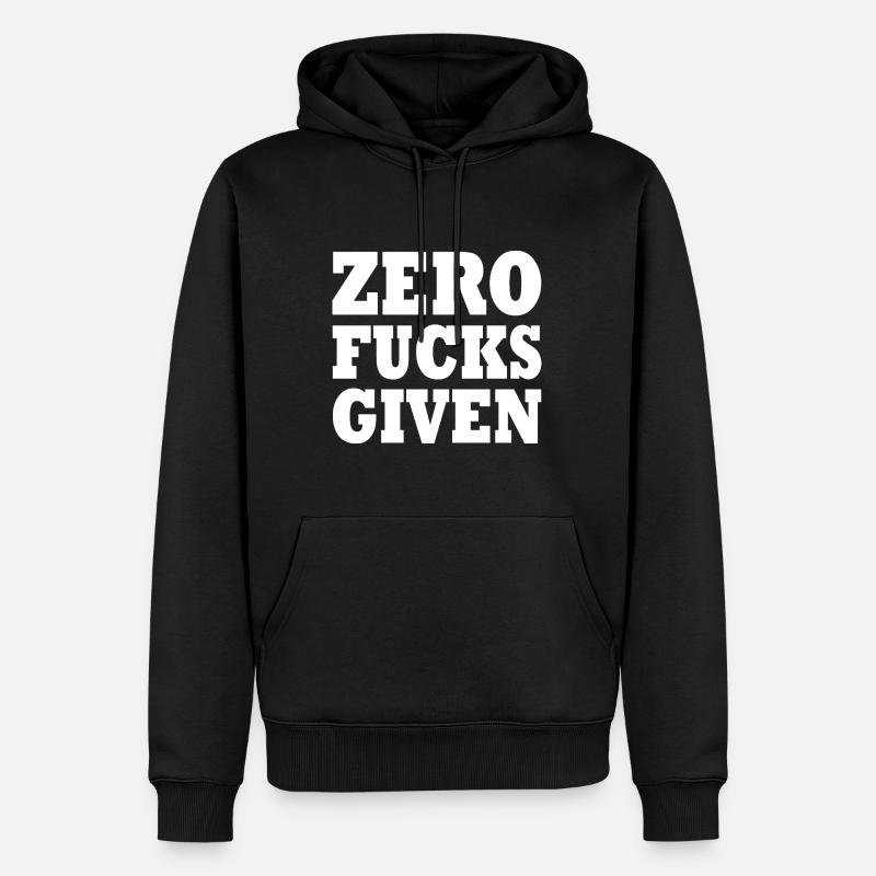 Zero fucks given - Sweat à capuche Premium bio Homme - noir