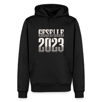 Geselle 2023 Gesellenprüfung - Männer Premium Bio Hoodie - Schwarz - Vorne - Nico (187cm)