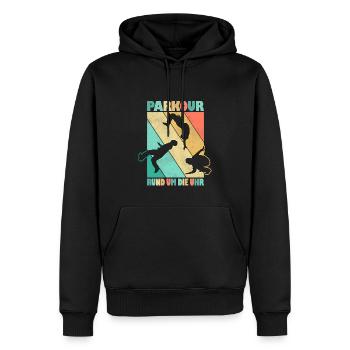 Parkour Freerunner Traceur Le Parcour parkourshirt - Männer Premium Bio Hoodie - Schwarz - Vorne - Nico (187cm)
