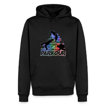 Parkour Freerunner Traceur Le Parcour parkourshirt - Männer Premium Bio Hoodie - Schwarz - Vorne - Nico (187cm)