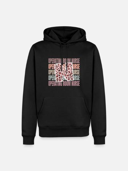 Leopard OP-Krankenschwester Leben - Männer Premium Bio Hoodie - Schwarz