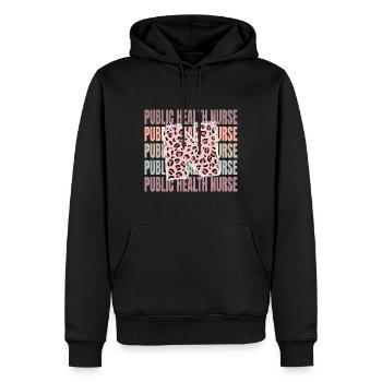 Leopard Public Health Nurse Life - Männer Premium Bio Hoodie - Schwarz - Vorne - Nico (187cm)