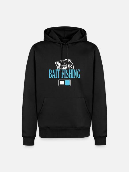 Fisherman Bait Angelmodus Ein - Männer Premium Bio Hoodie - Schwarz